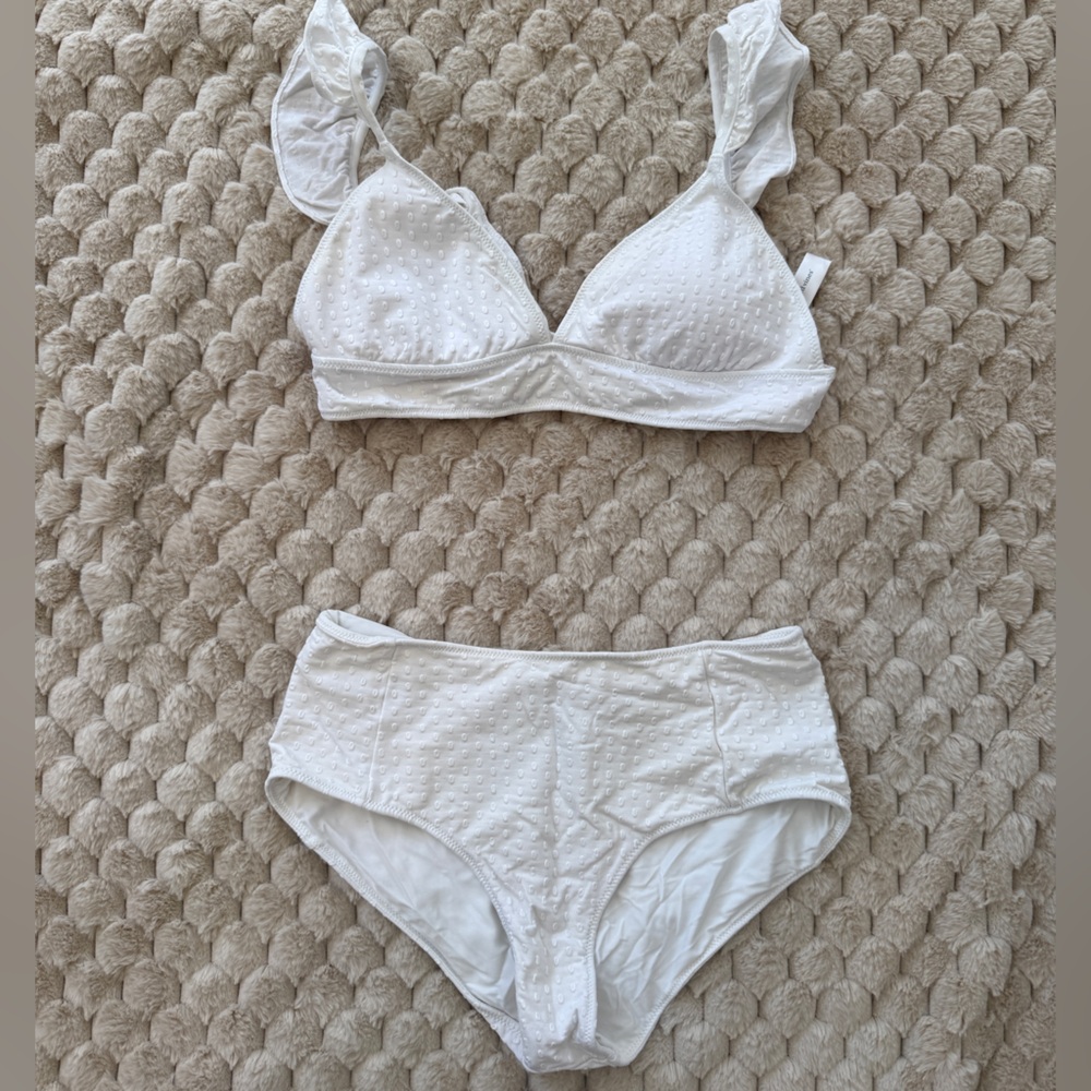 Vineyard Vines White Textured Bikini